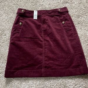 Talbots maroon corduroy skirt